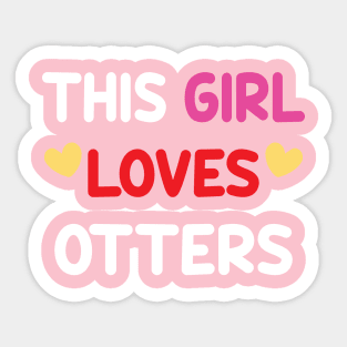 Otter Girl Sticker